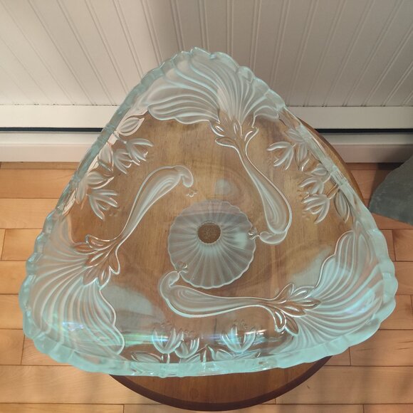 Mikasa Crystal Peacock Cake Stand - vintage - Picture 4 of 16